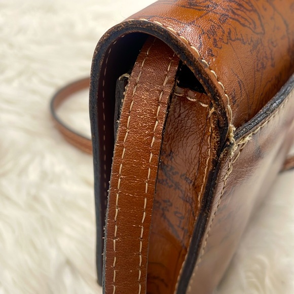 PATRICIA NASH Riot Rust Signature Map Leather Crossbody bag - Picture 12 of 16